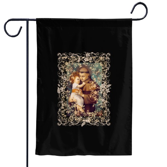 Saint Anthony Of Padua Catholic St. Rosary Garden Flags