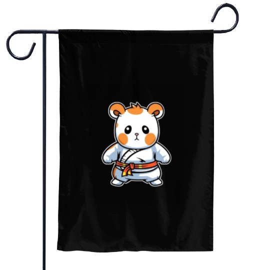Hamster Taekwondo Martial Arts Fighter MMA Hammy Garden Flags