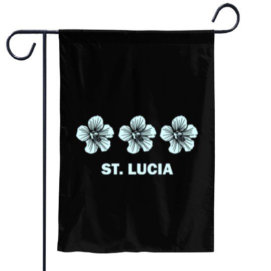 St Lucia Tropical Hibiscus Flower Garden Flags