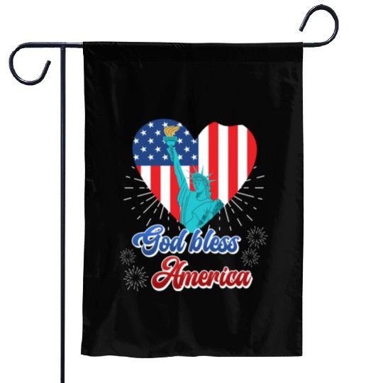 God Bless America Independence Day 4th July USA Garden Flags