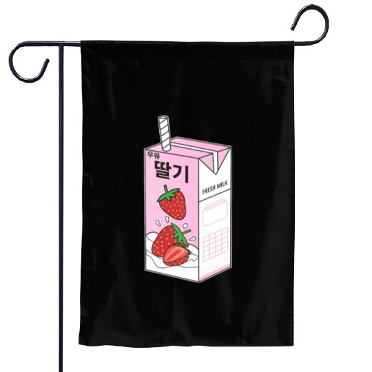 K Pop Strawberry Milk Drink Korea Kpop Korean Garden Flags
