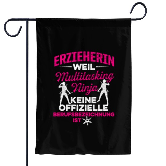 Educator As Ninja Kindergarten Teacher Garden Flags