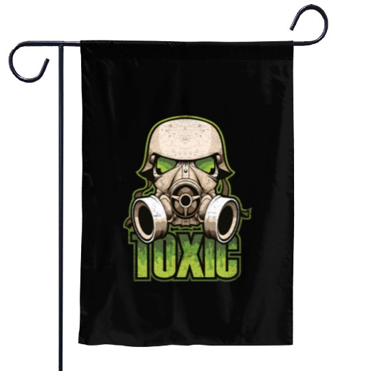 Toxic Green Military And Safety Gas Garden Flags