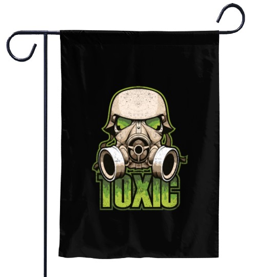 Toxic Green Military And Safety Gas Garden Flags