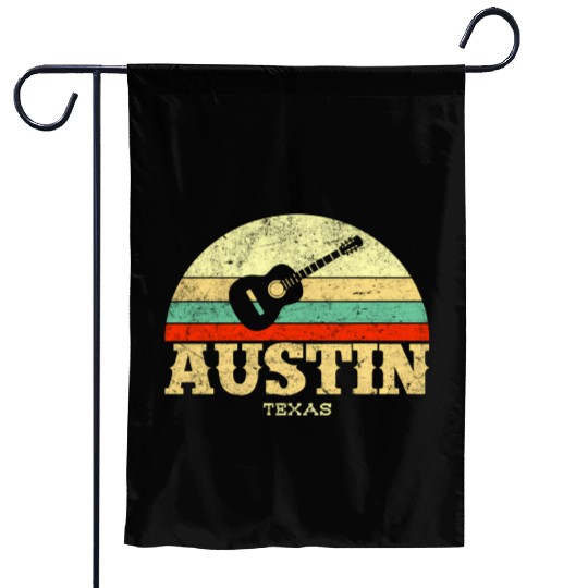 Austin Texas Guitar Lone Star State Garden Flags