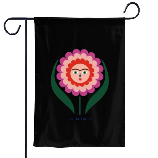 Frida Kahlo Colorful Flower Feminist Mexican Garden Flags