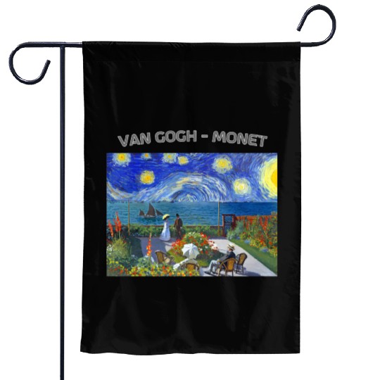 Starry Night Garden At Sainte Adresse Impressionis Garden Flags