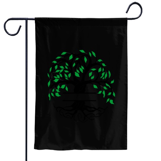 Yggdrasil the tree of life with nameplate Garden Flags