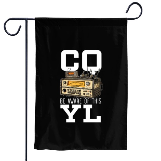 Ham Radio Operator Morse Code Radioactivity Garden Flags