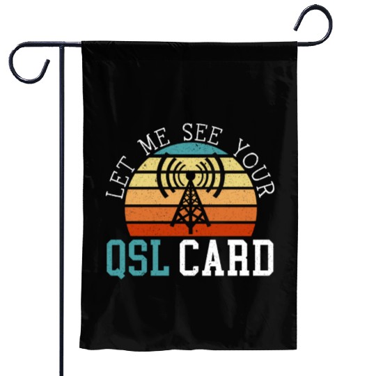 Ham Radio Operator Morse Code Radioactivity Garden Flags
