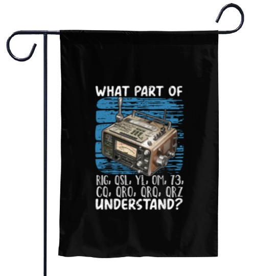 Ham Radio Operator Morse Code Radioactivity Garden Flags