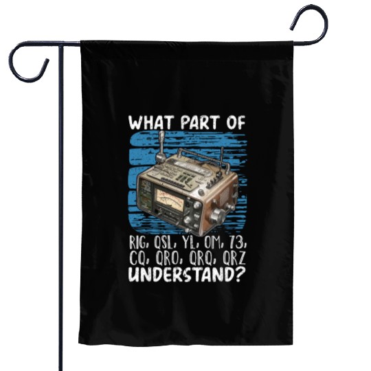 Ham Radio Operator Morse Code Radioactivity Garden Flags