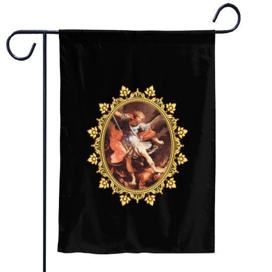 St. Michael the Archangel Icon Dragon Catholic Ang Garden Flags