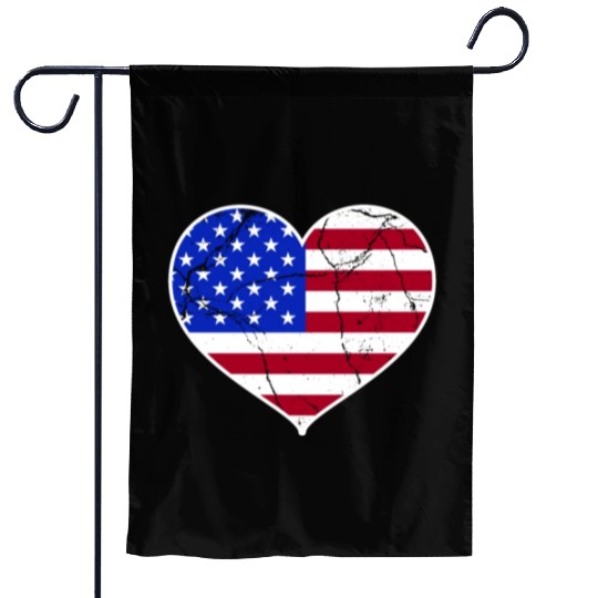 Love America Flag Independence Day USA Patriots Garden Flags