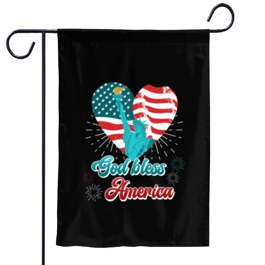 God Bless America Independence Day 4th July USA Garden Flags