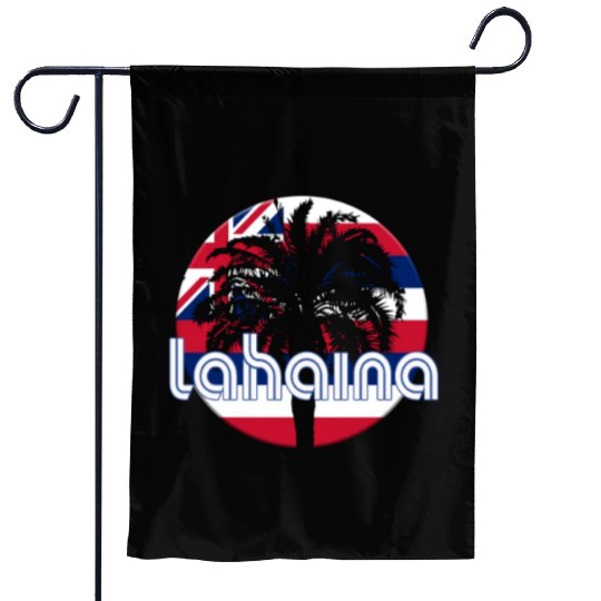 Lahaina Maui Hawaii Hawaiian Flag Native Palm Tree Garden Flags