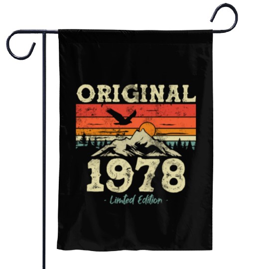 Vintage and Retro 1978 Birthday Gift Garden Flags