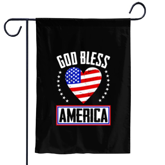 God Bless America Independence Day USA Patriot Garden Flags