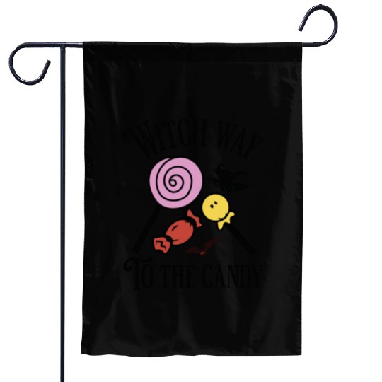 Witch Way To The Candy Spooky Halloween Garden Flags