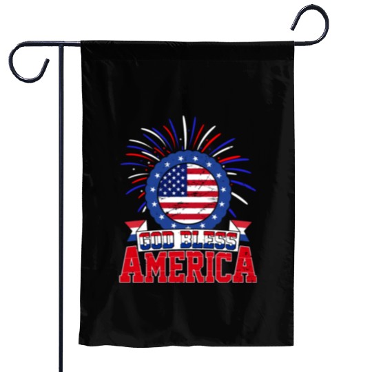 God Bless America Independence Day USA Patriot Garden Flags