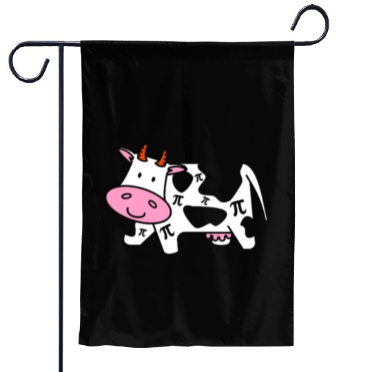 cow pi pi day graphic Garden Flags