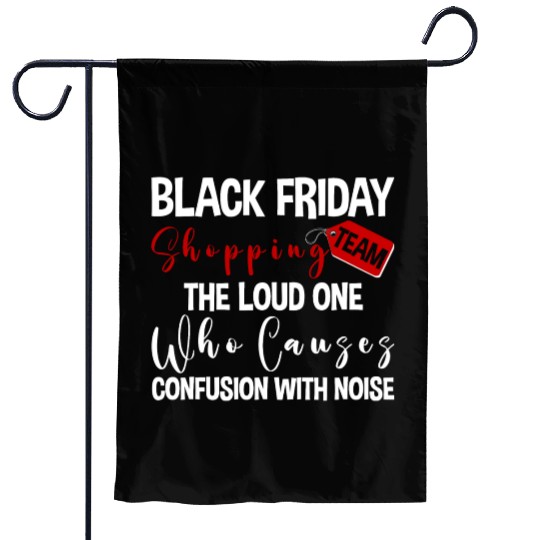 Black Friday Shopping Team 2 Garden Flags
