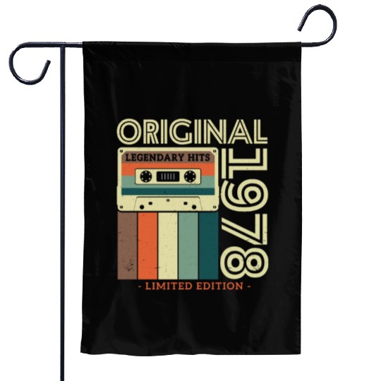 Vintage 1978 Birthday Gift Garden Flags