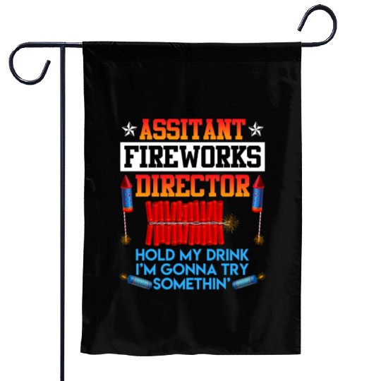 Independence Day Assistant Fireworks Director USA Garden Flags