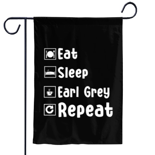 Funny Earl Grey Lover Outfit Garden Flags