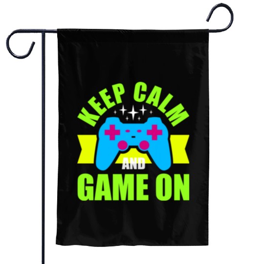 Keep Calm and Game On nostalgia Garden Flags