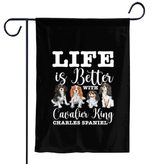 Life Is Better With Cavalier King Charles Spaniel Garden Flags