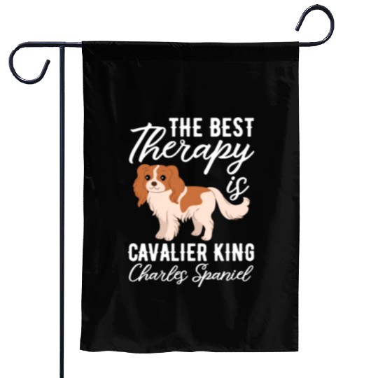 The Best Therapy Is Cavalier King Charles Spaniel Garden Flags