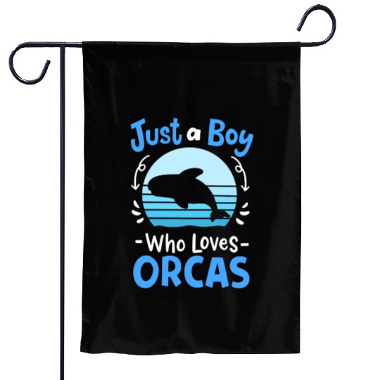 Orcas Whales Orca Lover Retro Garden Flags