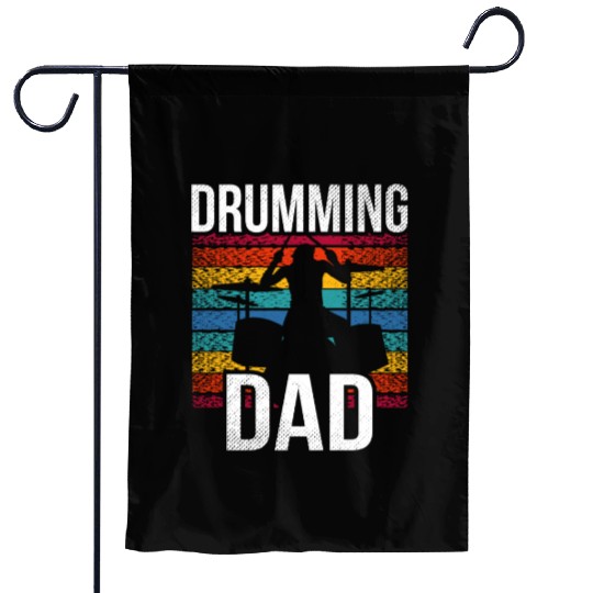 Drumming Dad Intrument Drum Drummer Lover Garden Flags