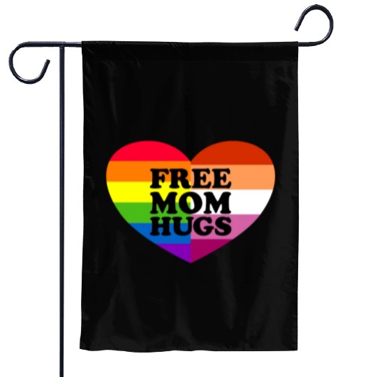 Free Mom Hugs Gay Pride Lesbian Flag LGBTQ Garden Flags