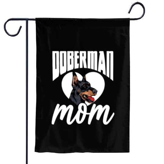 Doberman Mom Garden Flags