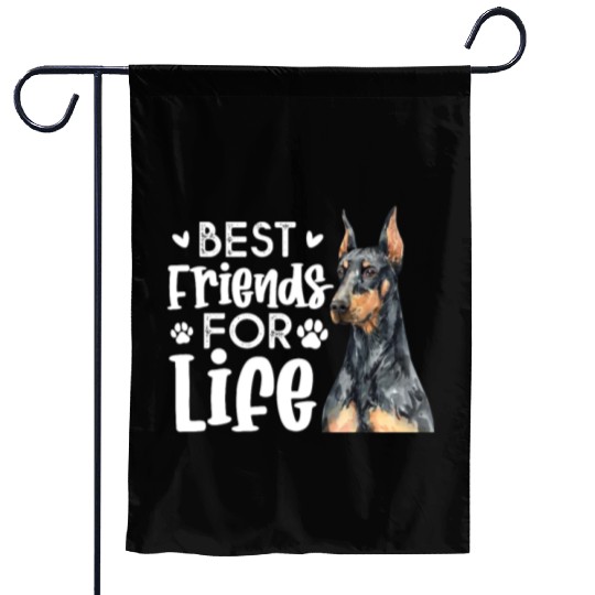 Best Friends For Life Doberman Pinscher Garden Flags