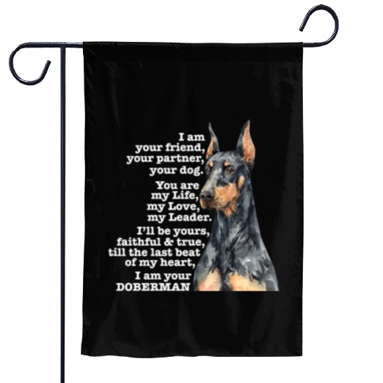 Doberman I Am Your Friend Your Partner Your Dog Garden Flags