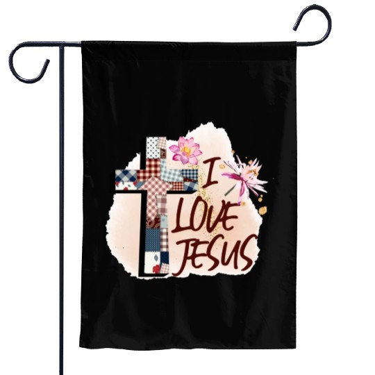 I Love Jesus Garden Flags