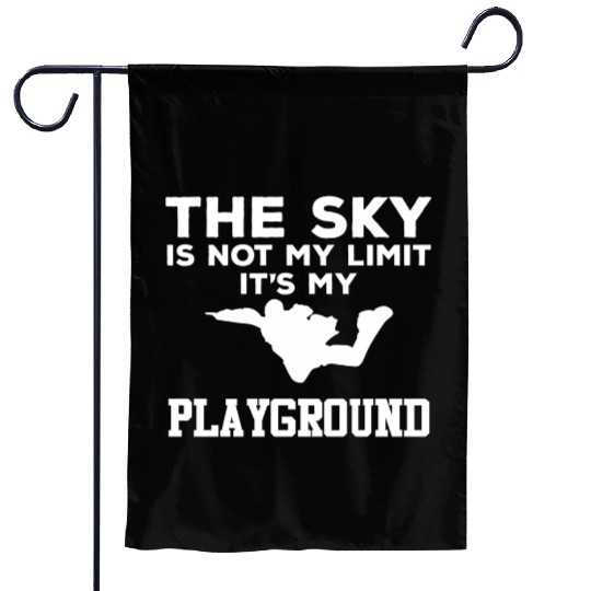 Sky Playground - Skydiver Skydiving Parachuting Garden Flags