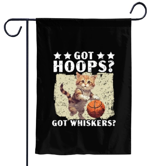 Basketball Cat Basketball Player I Love Basketball Garden Flags
