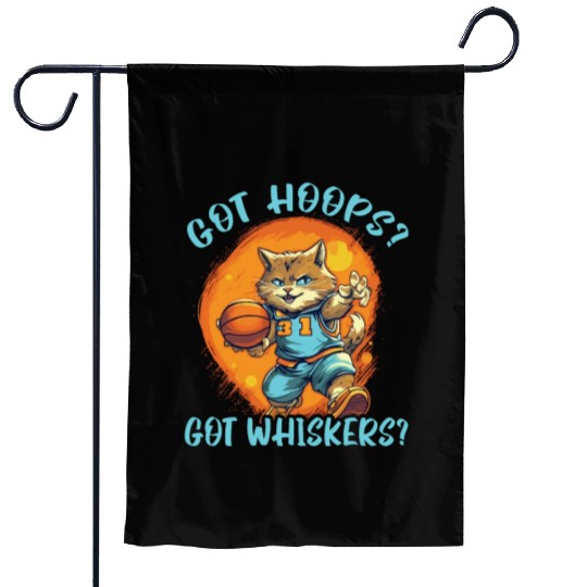 Basketball Cat Basketball Player I Love Basketball Garden Flags