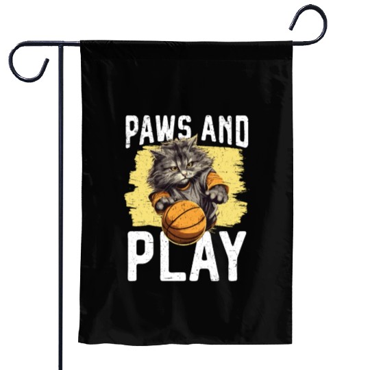 Basketball Cat Basketball Player I Love Basketball Garden Flags