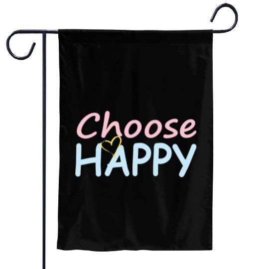 Choose Happy/Cheerful Vibes/Women&Kids Design D83D DE0A D83D DC99 Garden Flags