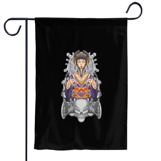 Geisha machine automotive Garden Flags