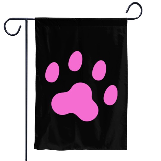 Cat Lover Cat Paw cats clothing green Garden Flags