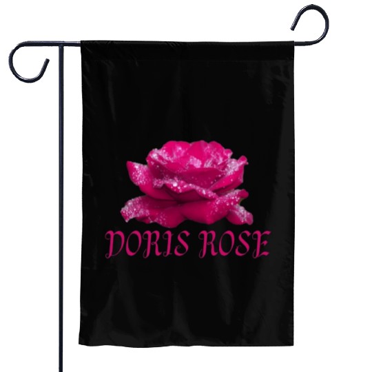 Pink Doris Rose Fashion Garden Flags