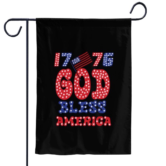 1776 GOD BLESS AMERICA FOR FREEDOM Garden Flags