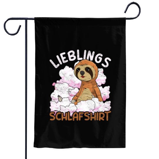 Night owl sloth gift favorite sleep Garden Flags