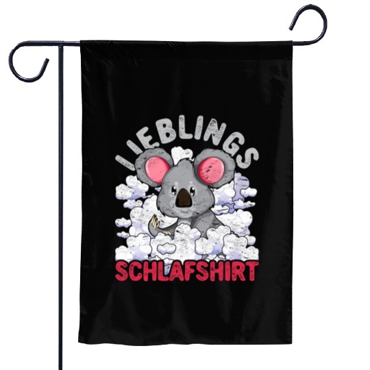 Night owl koala gift favorite sleep Garden Flags